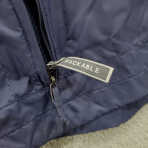 Columbia Packable Windbreaker Jacket Womens Medium Blue Rain Zip Up Hood - Picture 5 of 10